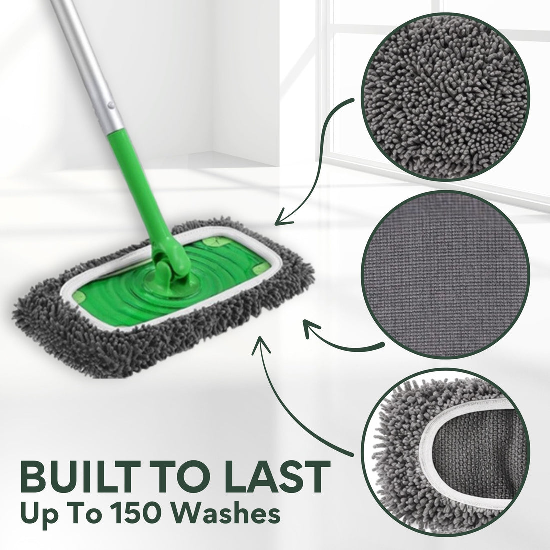 Mop Cloth β Washable & Reusable Mop Pads for Effortless Cleaning
