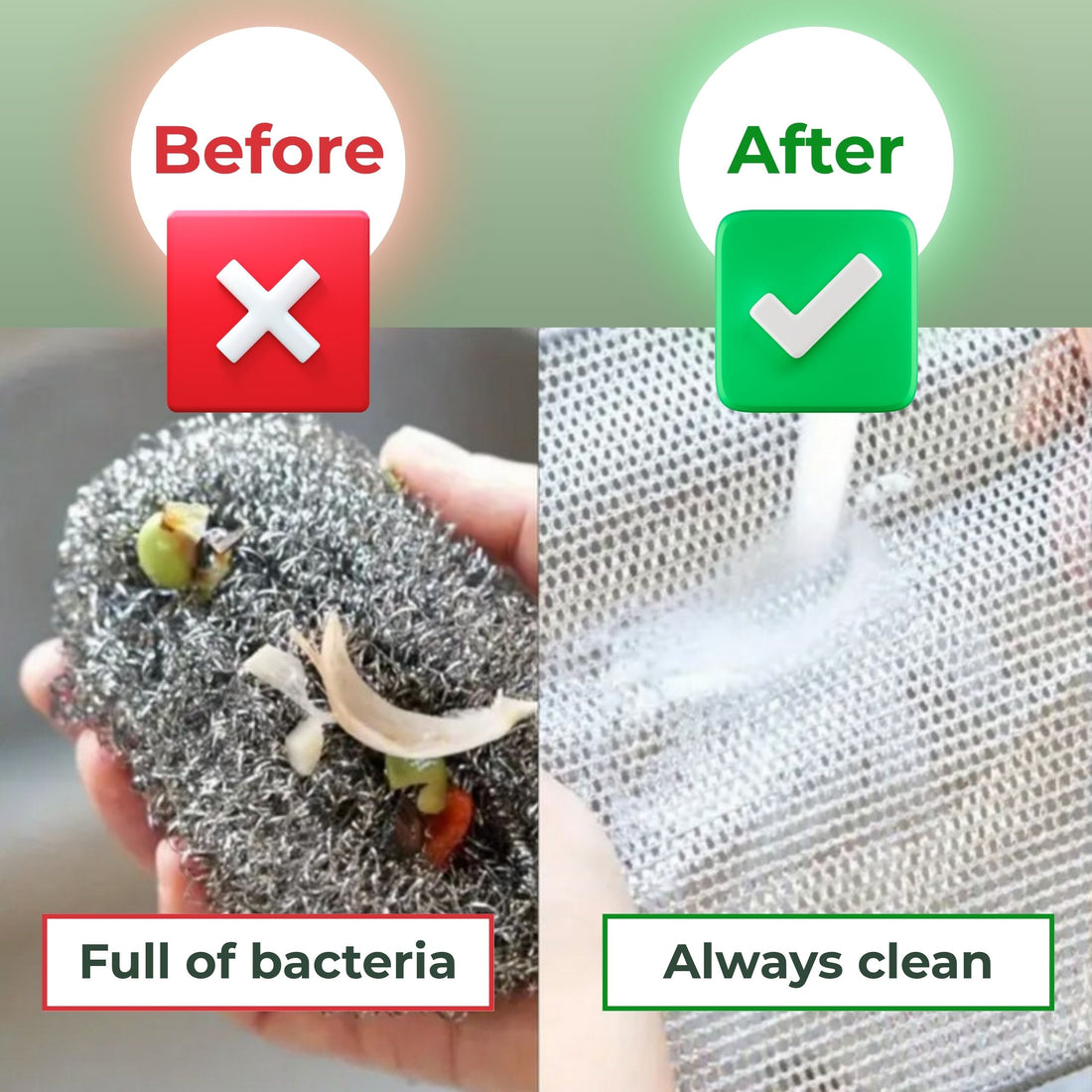 Scrub Single β Hygienic Mesh for Tough, Scratch-Free Cleaning (20x20cm)