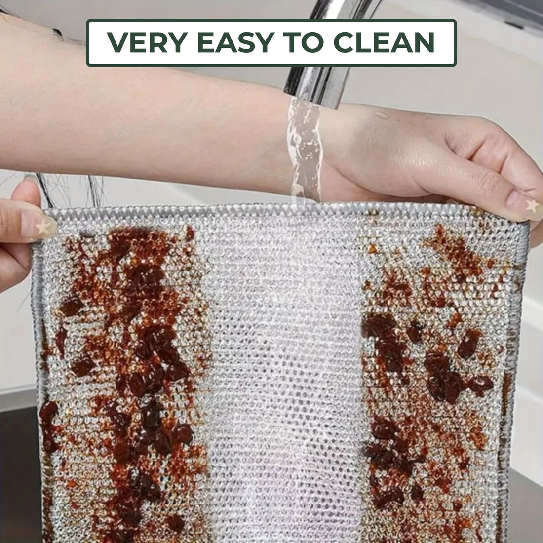 Scrub β Hygienic Steel Mesh for Tough, Scratch-Free Cleaning (20x20cm)